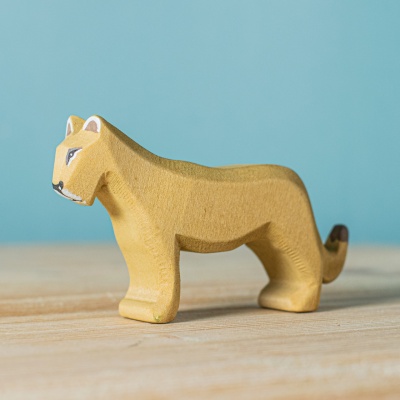 Hand-painted Lion Female figure by BumbuToys, capturing the elegance and power of nature's huntress.