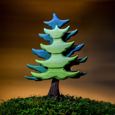 Majestic wooden spruce from BumbuToys, offering a touch of green serenity to playtime.