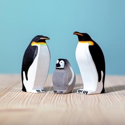 A small wooden Penguin Chick from BumbuToys, offering a glimpse into the nurturing world of penguins.