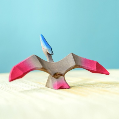 Close-up of the eco-friendly Pteranodon, showcasing detailed craftsmanship
