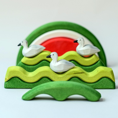 Colorful Wooden Watermelon Puzzle for Preschoolers