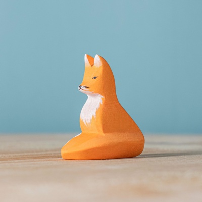 Curious Fox Cub Wooden Toy