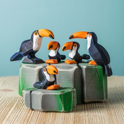 Vibrant Standing Toucan Wooden Figure