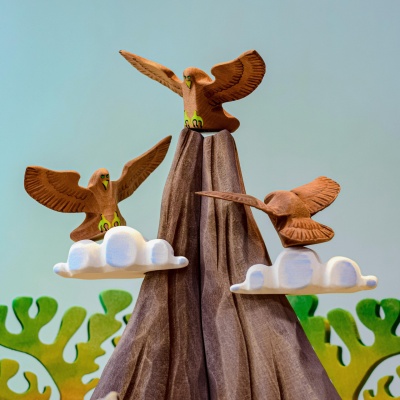 "Crafted with Care - BumbuToys' Volcano and Natural Elements Set