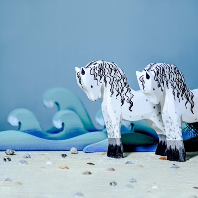 White Horse Wooden Toy
