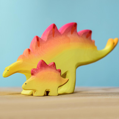 Eco-Friendly Stegosaurus Baby Wooden Toy for Creative Play