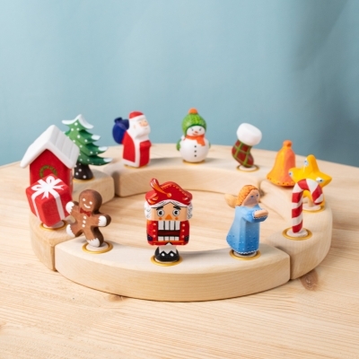 Festive Candy Cane among other Bumbu Toys Christmas figurines.