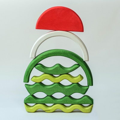 Child-Safe Round Puzzle Watermelon - Fun Learning Toy