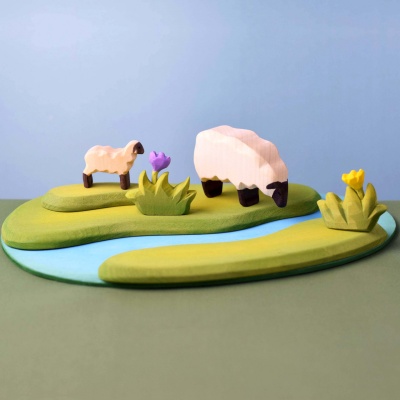 Eco-Friendly Wooden River Scene for Education