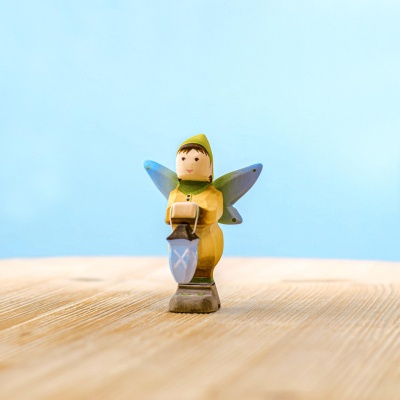  Fantasy wooden toy of an Elf with Lamp for kids.
