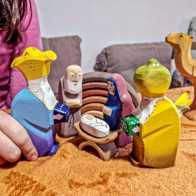 Handcrafted camel toy, ideal for educational play
