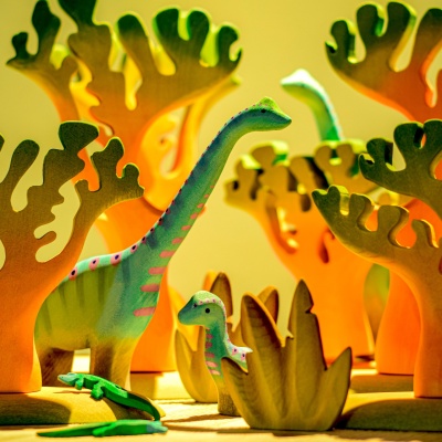 Charming BumbuToys Dino Tree for Storytelling and Learning