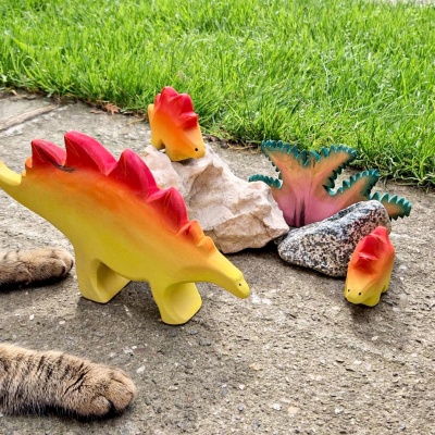 Sustainably Made Stegosaurus Baby Dinosaur by BumbuToys