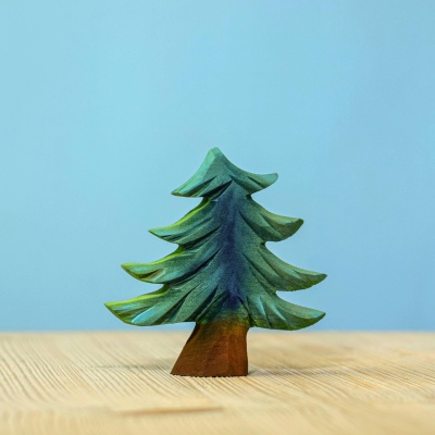 Non-Toxic Painted Fir Tree Duo by BumbuToys - Safe for Kids