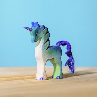 Handcrafted Baby Unicorn Green by BumbuToys - Magical and Eco-Friendly