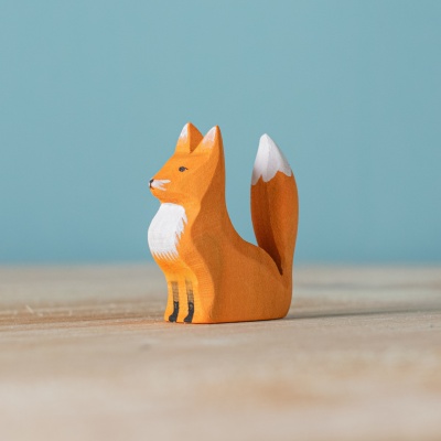 Artisan Painted Orange Fox Cub Toy
