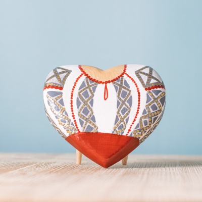Heart Shaped Crimson Folk Blouse