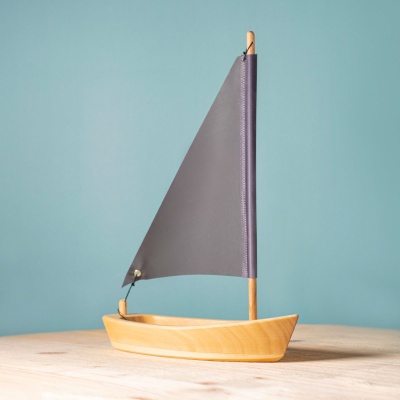 Sophisticated Sailing Boat Anthracite, designed with eco-friendly precision by BumbuToys.