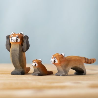 Set Familie Panda Roșu