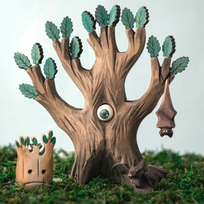 Watching Oak Green – Wooden Toy Tree | Bumbu Toys
