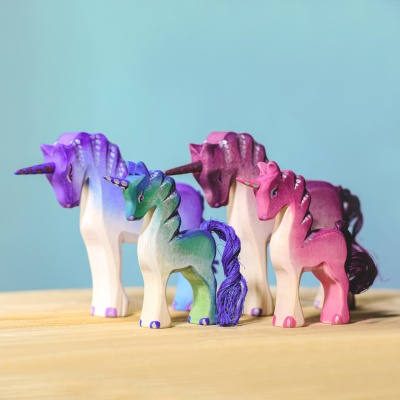 Vibrant Hand-Painted Purple Unicorn - Safe for Children