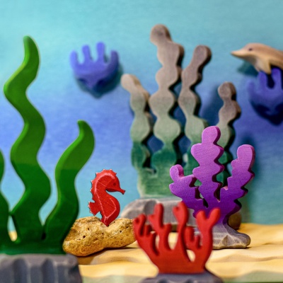 Seahorse as a captivating element in a sea-themed room or collection