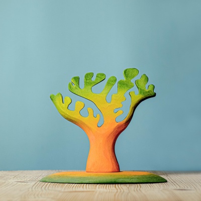 Sustainable Wooden Dino Tree Small for Creative Play