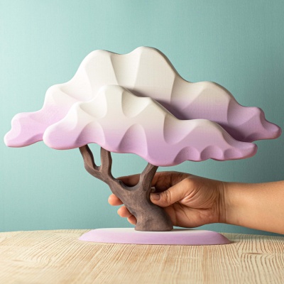 Bumbu Toys' "Japanese Winter Maple Lila", a hand-painted tribute to winter tranquility.