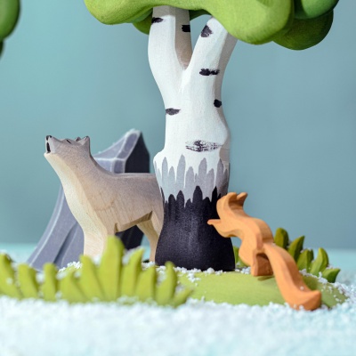 Artisanal Large Birch Green from BumbuToys, a centerpiece in the narrative of forest life.