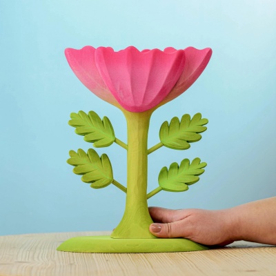 Large Pink Flower wooden toy by Bumbutoys.