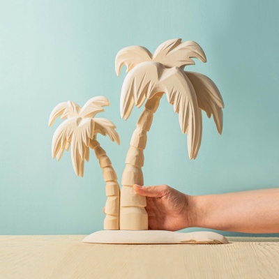 BumbuToys' Palm Tree NAKED, an unpainted wooden figure celebrating tropical nature.
