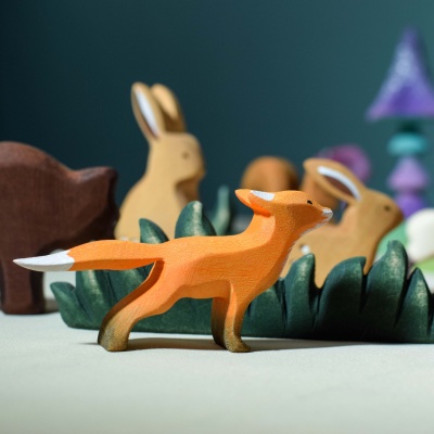Sustainable Play Toy of a Curious Fox Cub