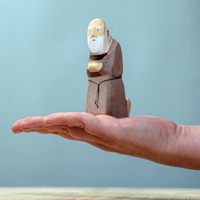 Sustainable handcrafted Saint Joseph, a BumbuToys holiday piece