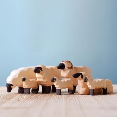 Sustainable Bumbu Toys sheep for educational play.