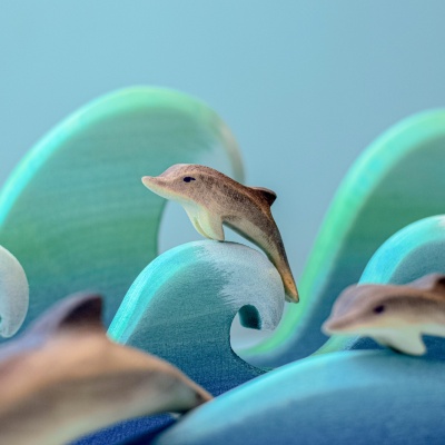 Small Wooden Dolphin Figurine - Perfect for Tiny Hands