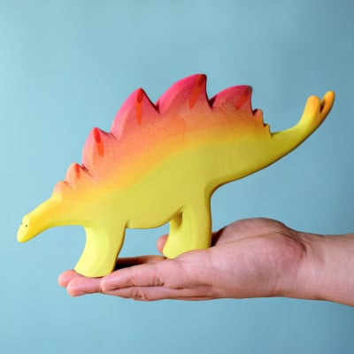Sustainable Play with BumbuToys Stegosaurus Dinosaur Figures