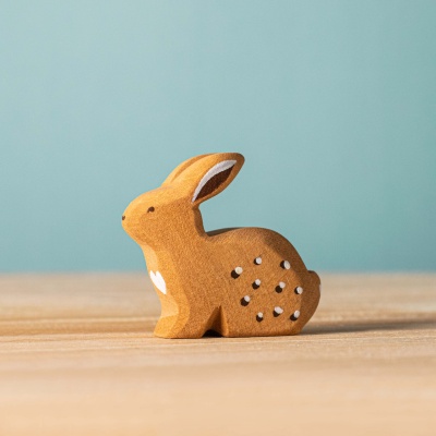The handcrafted Sitting Rabbit by BumbuToys, perfect for encouraging gentle and imaginative play.