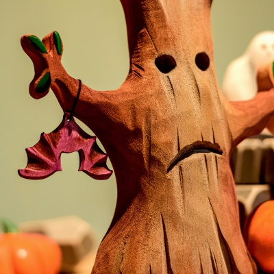 Bat toy from Bumbu Toys in a natural setting, ideal for educational play