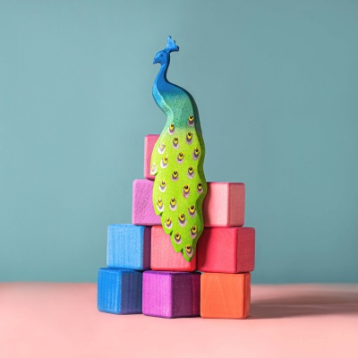 Bumbutoys' Artisanal Peacock Wooden Decor Piece