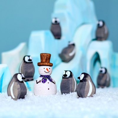 Realistic and educational Penguin Chick figure by BumbuToys, a learning tool for budding zoologists.