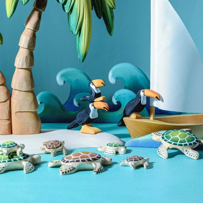 BumbuToys' Baby Turtle Brown, capturing the essence of the sea