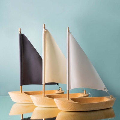 Set of 3 Wooden Boats from Bumbu Toys
