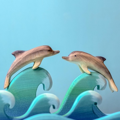 Elegant Handmade Dolphin Pair - Encouraging Imaginative Exploration