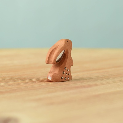 Side view of the handcrafted Curious Baby Rabbit