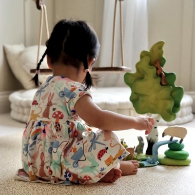 BumbuToys' Large Birch Green, a wooden homage to the enduring beauty of birch trees.