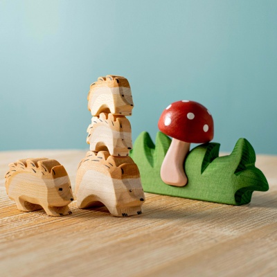 The toy featured in a nature-themed play dough creation.