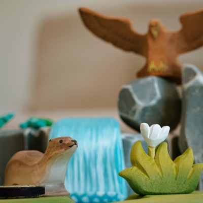 Charming Wooden Figure of River Otter