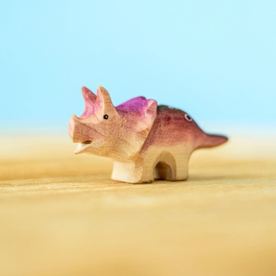 Wooden Triceratops Baby toy by Bumbu Toys