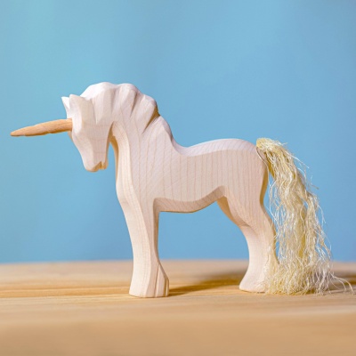 Unpainted Wooden Unicorn - Pure and Untouched