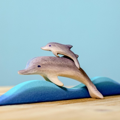 Handcrafted Dolphin Figure by BumbuToys - Sustainable and Child-Friendly